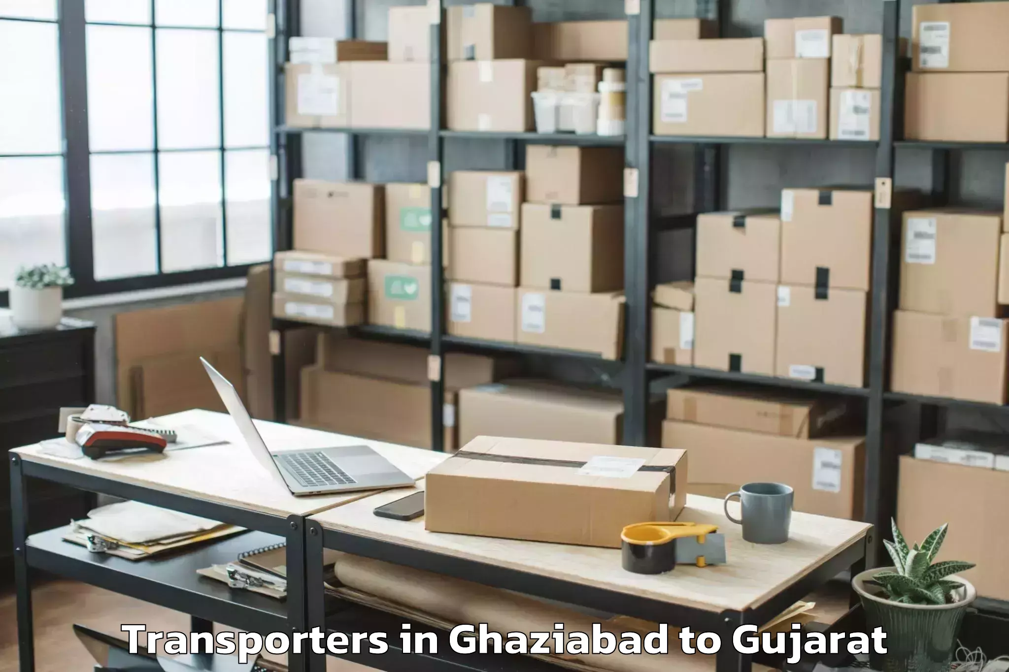 Top Ghaziabad to Balasinor Transporters Available